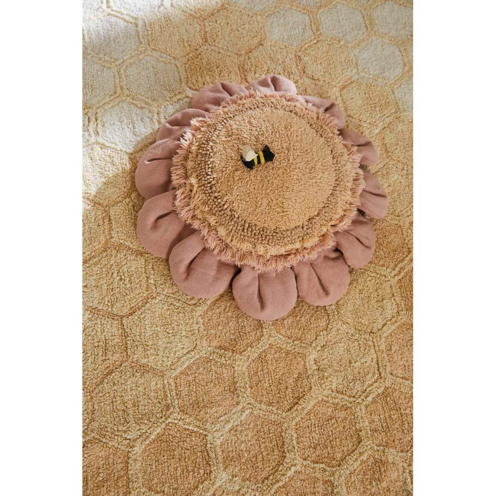 Cuscino da pavimento Daisy Rosa - Collezione Planet Bee - 70cm