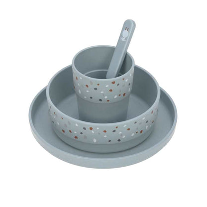 Set piatti 4 pezzi - Ciotola, piatto,bicchiere e cucchiaio