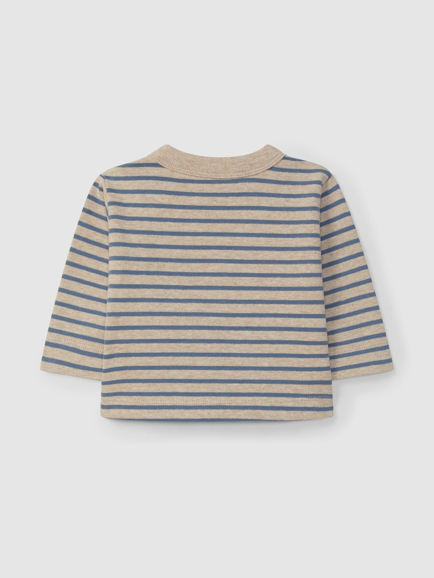 Maglia a maniche lunghe con stampa a righe - Jersey di cotone