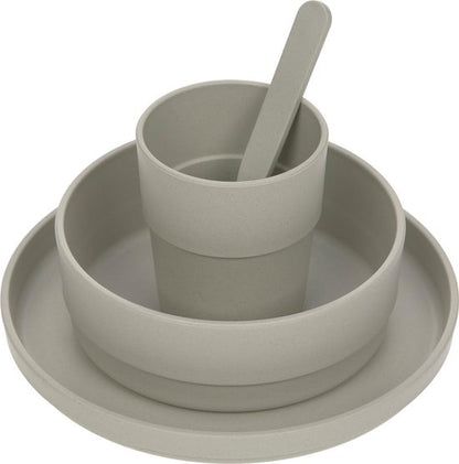 Set piatti 4 pezzi - Ciotola, piatto,bicchiere e cucchiaio