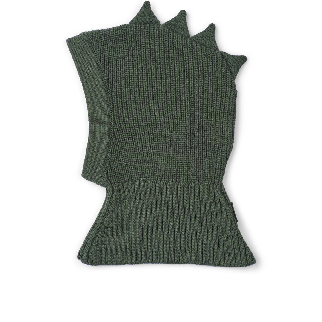 Balaclava Dino in maglia con dettagli dinosauro - 100% Cotone