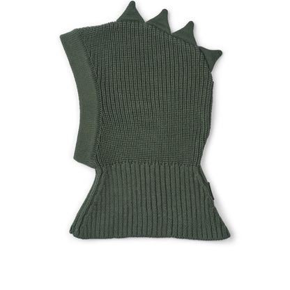Balaclava Dino in maglia con dettagli dinosauro - 100% Cotone