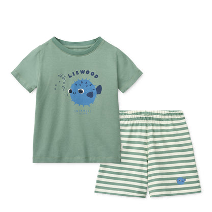 Set Ilford - 2 Pezzi T-Shirt e Pantaloncini in Cotone Biologico Elasticizzato (GOTS)