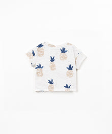 T-SHIRT DI MAGLIA FIAMMA CON STAMPA