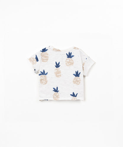T-SHIRT DI MAGLIA FIAMMA CON STAMPA