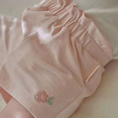 Pantaloncini Corti a Righe in Cotone Biologico