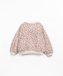 Felpa in cotone con stampa - 90% Cotone rigenerato