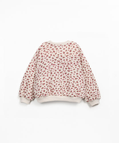 Felpa in cotone con stampa - 90% Cotone rigenerato