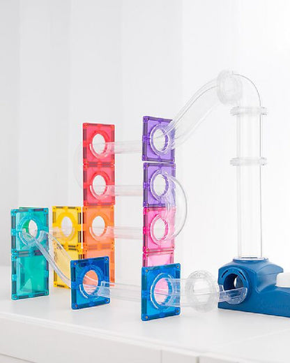 Set Costruzioni Magnetiche 'Pista per Palline e Lanciapalline' 47 Pezzi (Multicolor)