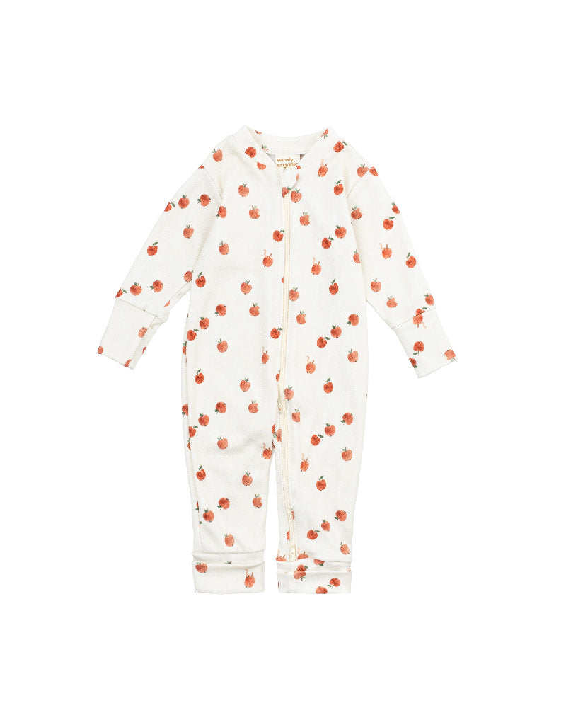 Tutina in Cotone Biologico Interlock con Zip a Doppio Cursore