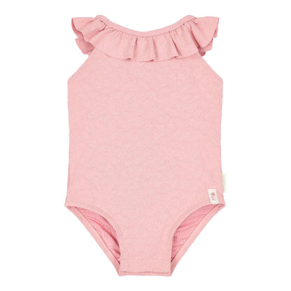 Costume da Bagno Bimba 'Dreamy Pink Rose' (Tessuto 3D e Bottoni al Cavallo)