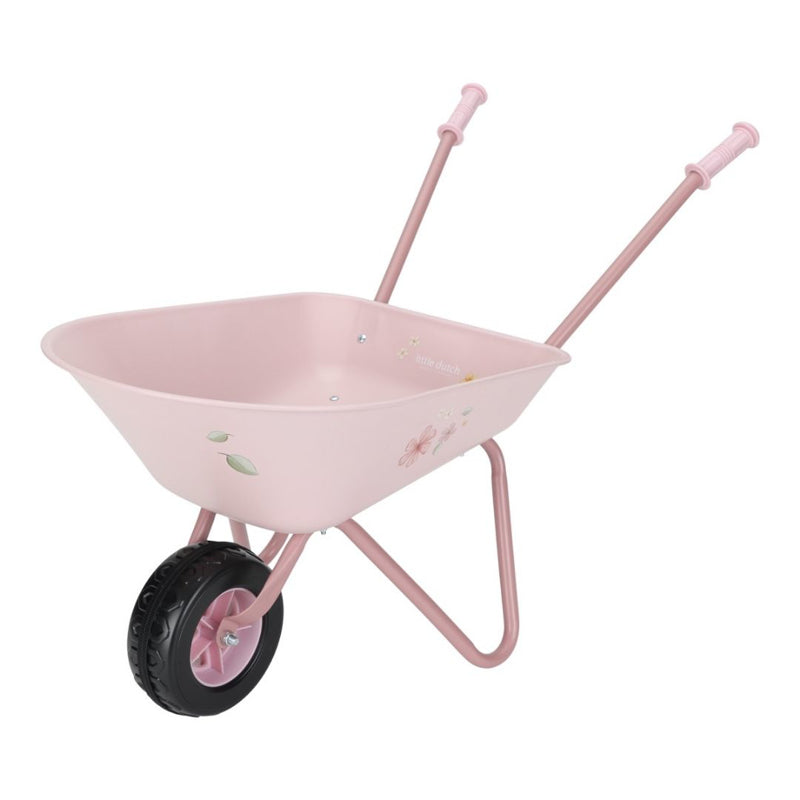 Carriola da giardino - realizzata in metallo con manici e ruote in plastica
