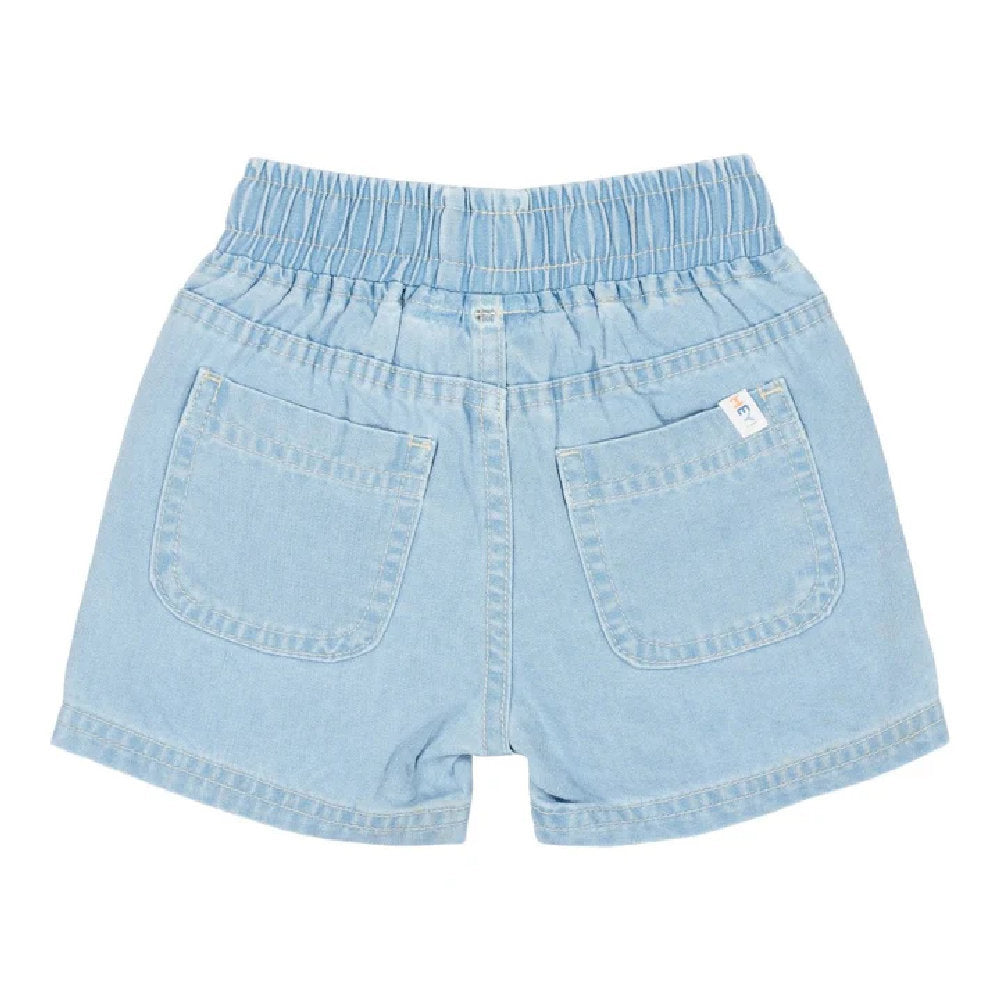 Pantaloncini Corti Jeans Bambino in Denim Leggero - Cotone Biologico