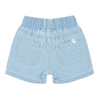 Pantaloncini Corti Jeans Bambino in Denim Leggero - Cotone Biologico