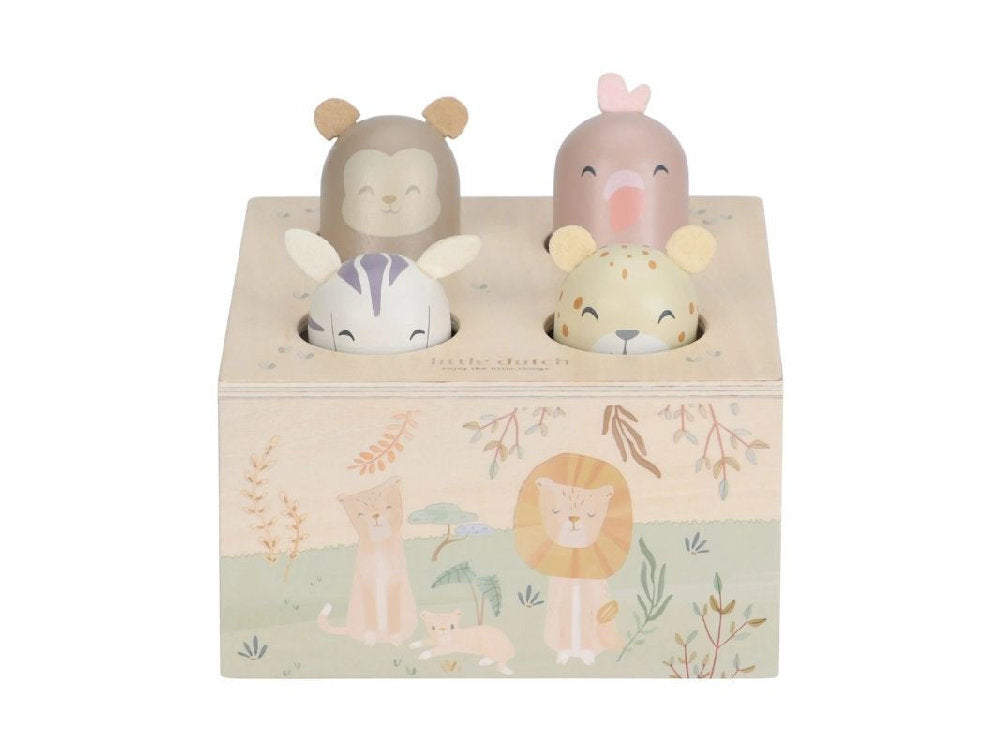 Gioco Pop-Up in Legno FSC 'Safari Friends' Little Dutch - Dai 12 mesi