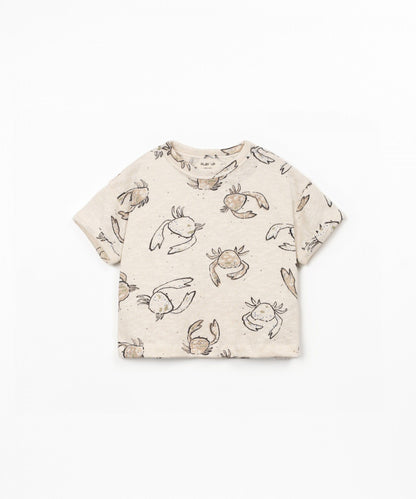 T-SHIRT DI MAGLIA FIAMMA CON STAMPA