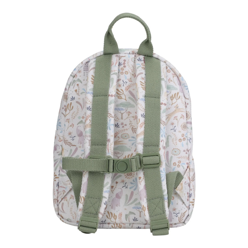 Zainetto per Bambini in Poliestere 'Soft Safari Print' con Tasca Frontale e Portabicchieri