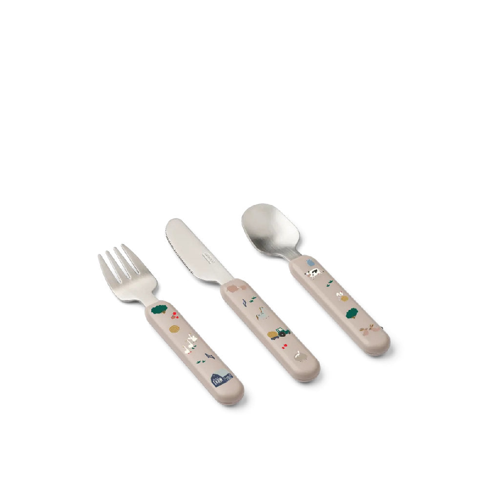 Set Posate Adriana in Acciaio Inox con Manico Ergonomico in ABS (12+ Mesi)
