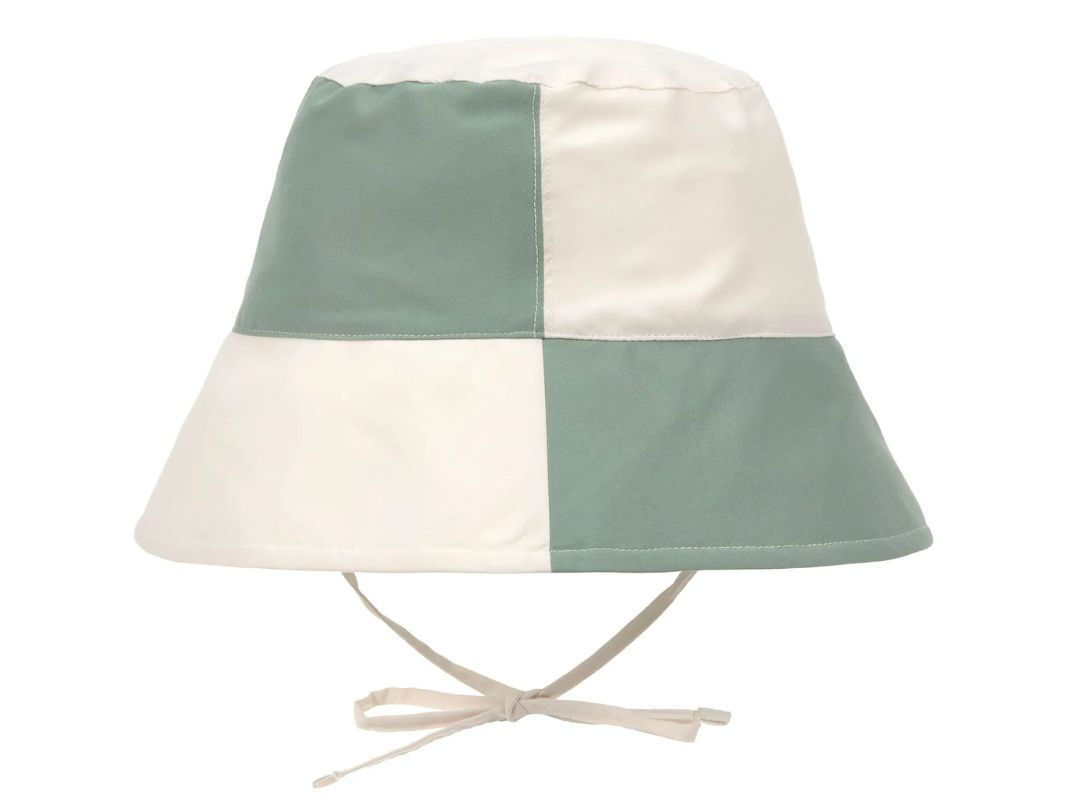 Cappellino estivo Reversibile con Laccetti (Protezione UV 80) - Checkboard Green