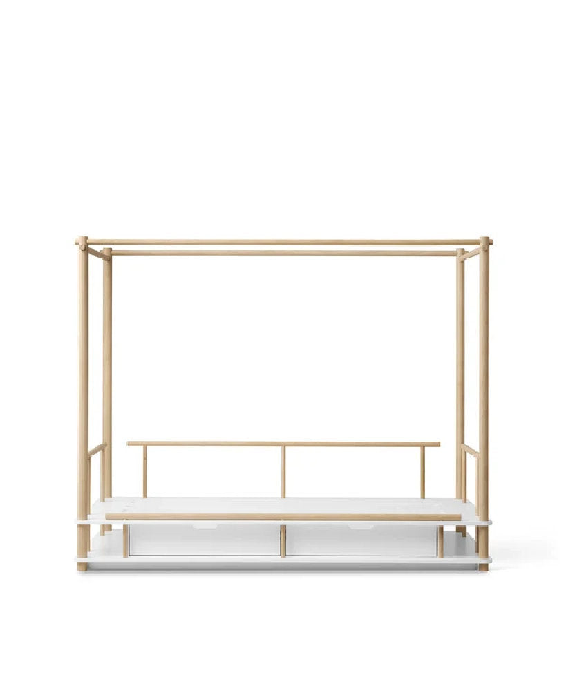 Letto in Rovere Massello 'Camp Nomad Canopy Bed'- 90 x 180 cm