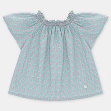 Blusa a Maniche Corte in 100% Cotone con Stampa Fantasia (Made in Spain)