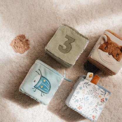Cubi Sensoriali Morbidi da Impilare 'Forest Friends' Set 4 Pezzi Little Dutch (0+ Mesi)