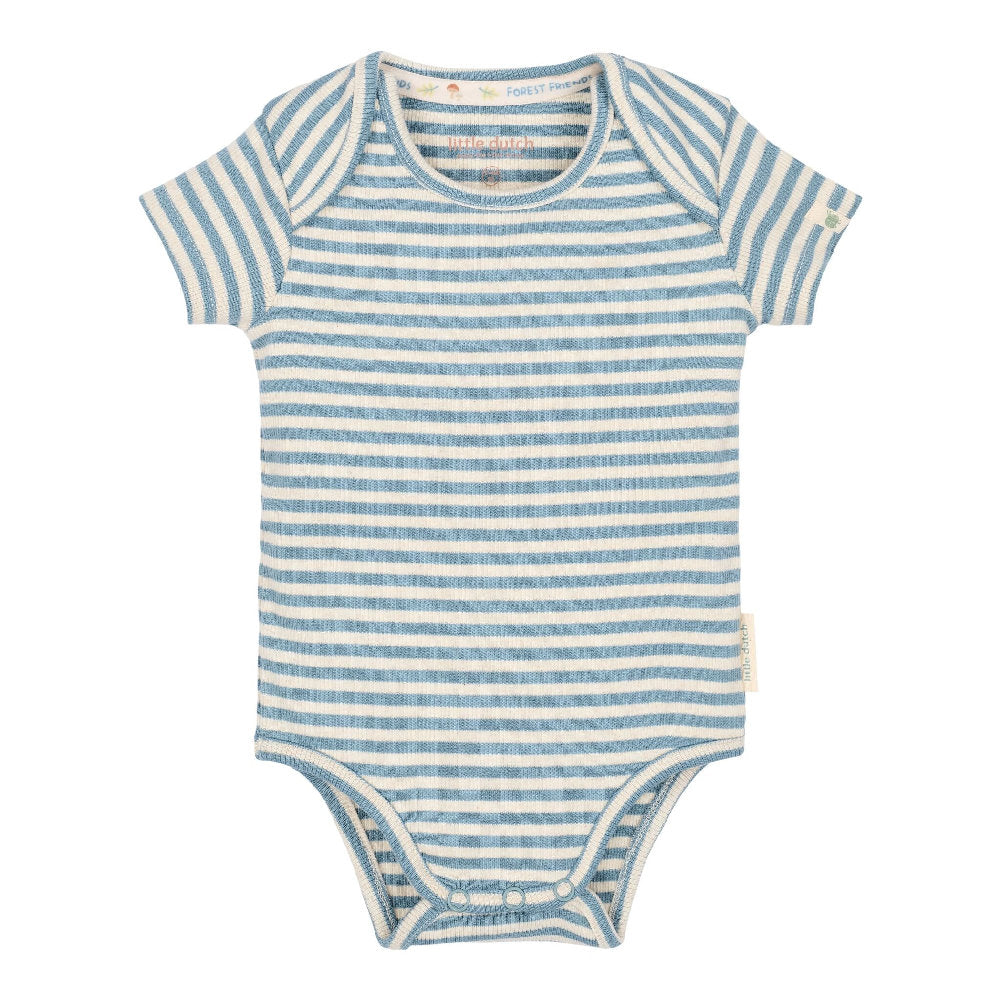 Body maniche corte in cotone bio - Blue Stripes