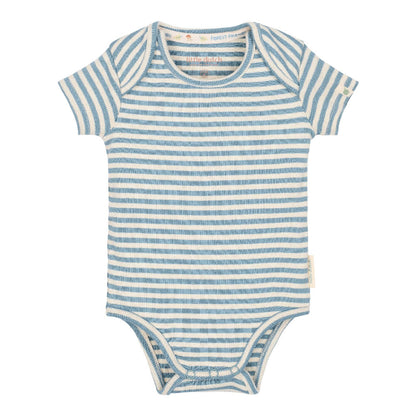 Body maniche corte in cotone bio - Blue Stripes