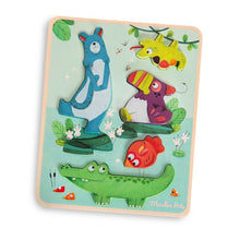 Puzzle sensoriale ad incastro - in legno