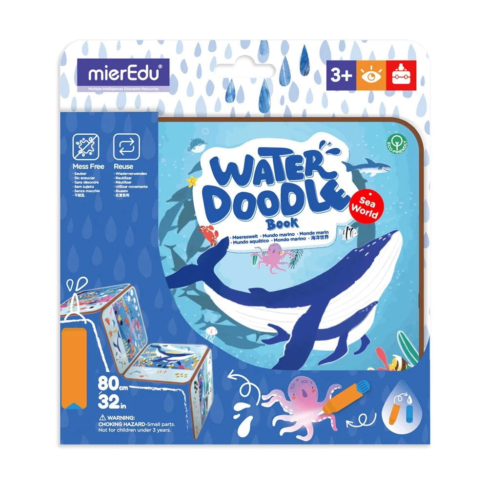 Libro colorabile ad acqua riutilizzabile - con Pennarello