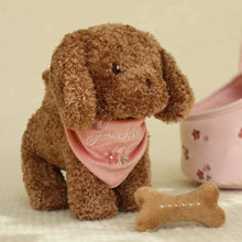 Peluche cane Jackie con trasportino
