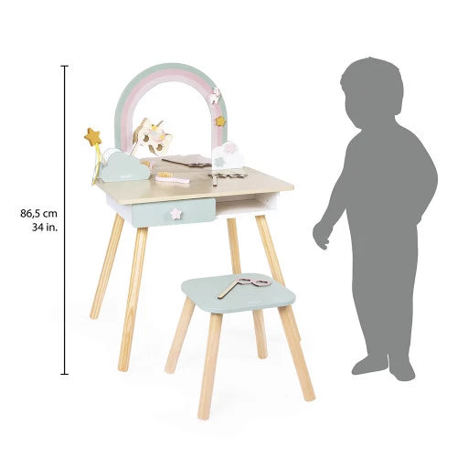 Tavolino da trucco con sedia