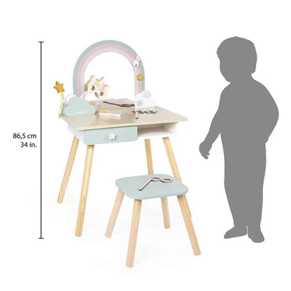Tavolino da trucco con sedia