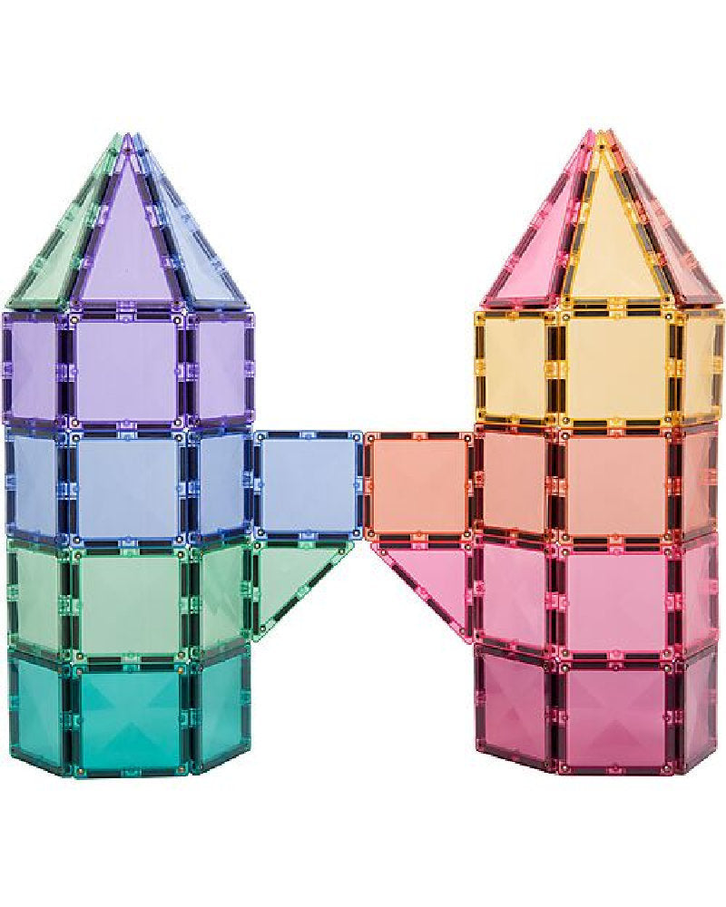 Set Costruzioni Magnetiche 'Starter Pack' 56 Pezzi Connetix Tiles (Linea Pastel)