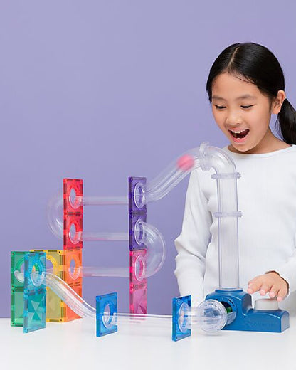 Set Costruzioni Magnetiche 'Pista per Palline e Lanciapalline' 47 Pezzi (Multicolor)