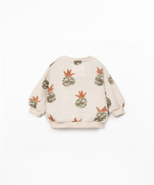 FELPA IN MAGLIA DECORATA STAMPATA