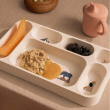 Piatto in silicone con divisori mosu