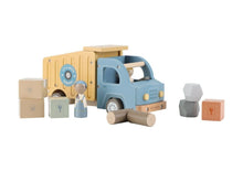 Camion della spazzatura con personaggi