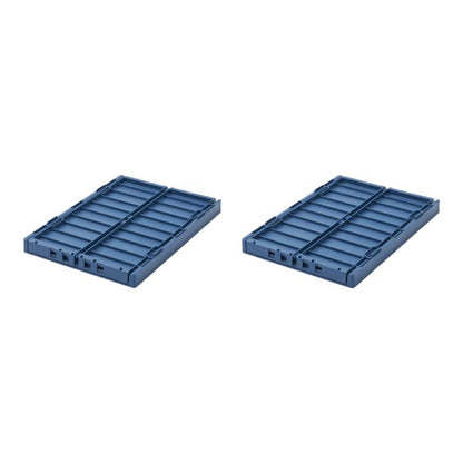 Cassetta portaoggetti ripiegabile e impilabile M - 2 pezzi - H13 x L25 x L36 cm