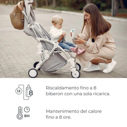 Scaldabiberon portatile universale - riscalda il latte in 4 minuti