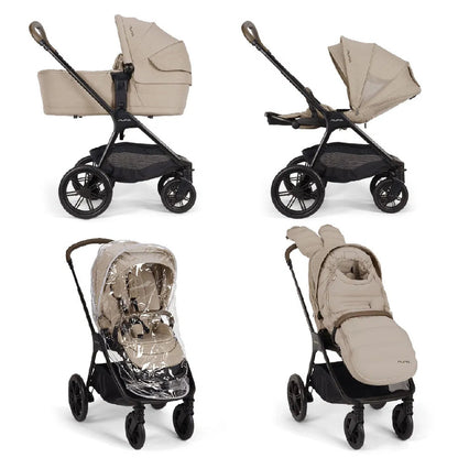 Nuna - Passeggino e Navicella 'Nuna TRIV LX All-Season Set' con Kit Invernale e Parapioggia