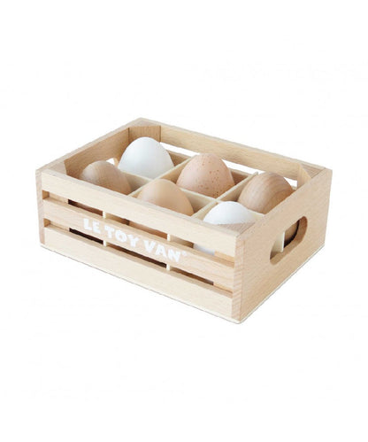 Confezione da 6 Uova Fresche in Legno FSC Le Toy Van