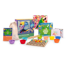 Gioco Educativo dei Colori con Perline in Legno e Schede