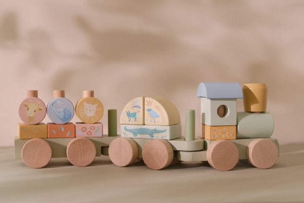 Trenino in legno con blocchi SFC - Safari Friends