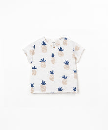T-SHIRT DI MAGLIA FIAMMA CON STAMPA