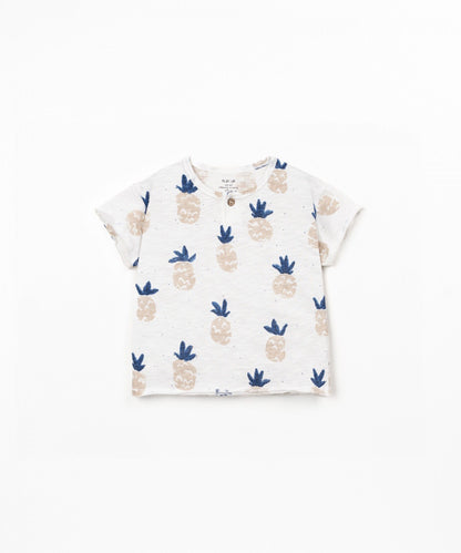 T-SHIRT DI MAGLIA FIAMMA CON STAMPA