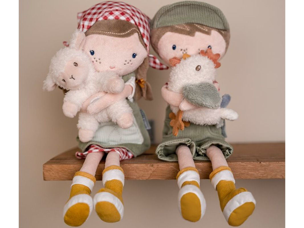 Peluche bambolotto 35cm con bambola