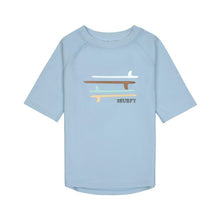 Maglia manica corta protezione UPF 60+ Surfboards Sky Blue