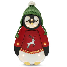 Mini lampada led baby pinguino natalizio con regolatore di luminosità - fatta a mano