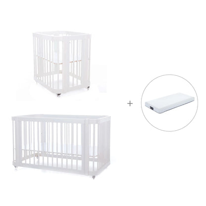 Alondra - Lettino Crea 3 Evolutivo 4in 1 - Culla-Lettino-Letto montessoriano-Scrivania